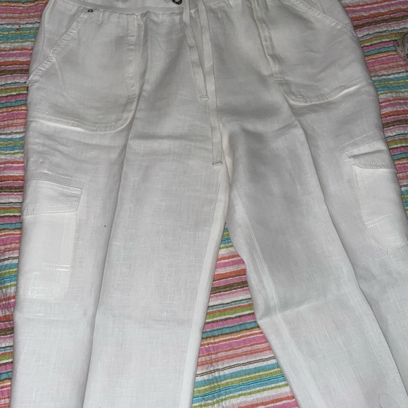I.N.C sz 10 white linen pants - Picture 6 of 10
